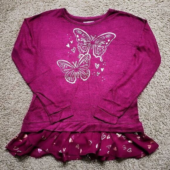 Epic Threads Butterfly Print Layered Look Top -Q - Picture 1 of 3